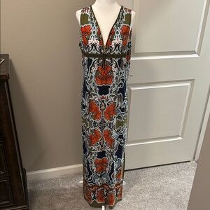 Dressbarn Maxi Dress, Tropical Paisley Print, Size M